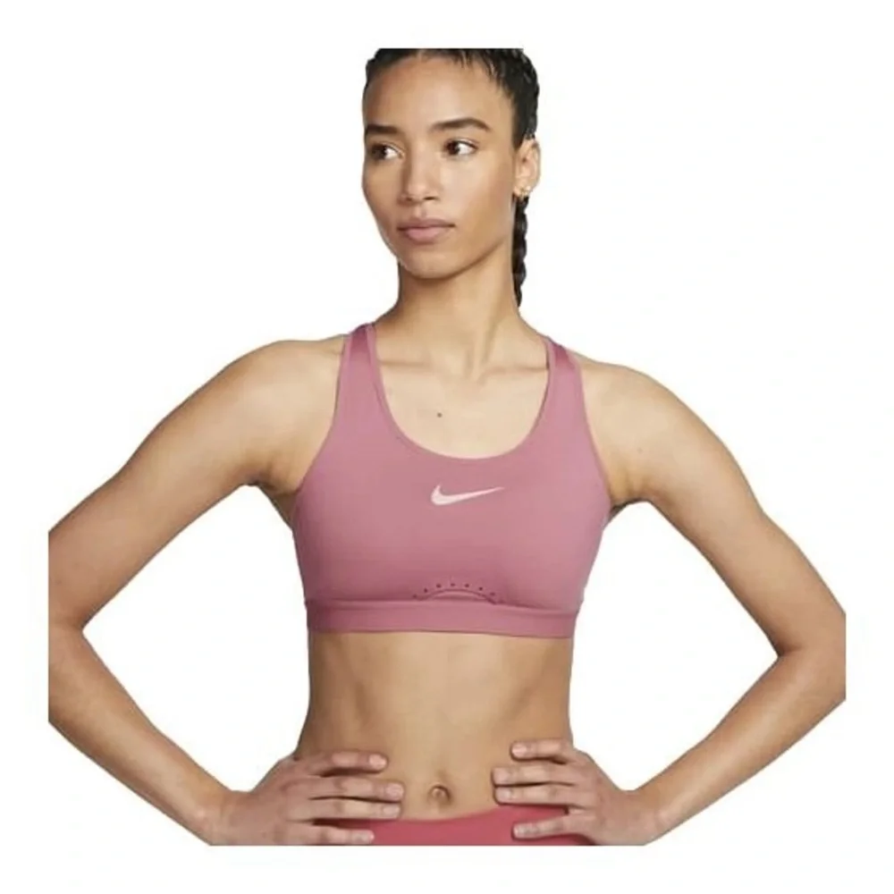Nike swoosh non padded high support dessert berry sports bra size XS